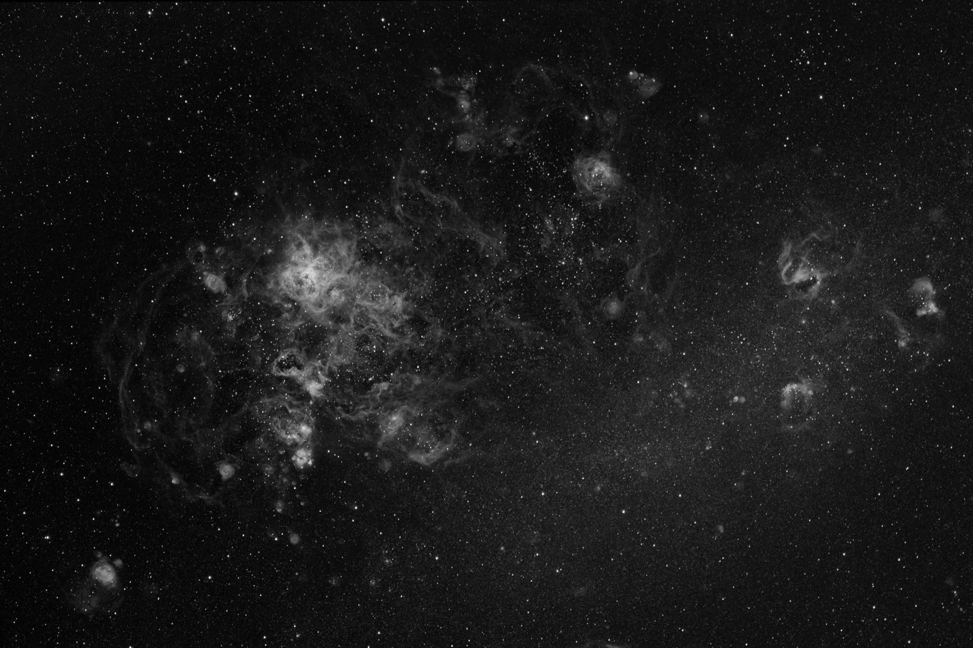 Grosse Magellansche Wolke, H-alpha Gebiete, Detail